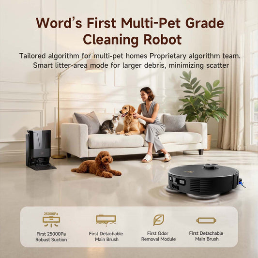 Bcdroid A10 Ultra - Multi-Pet Grade All-in-One Cleaning Robot